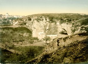 Jeremiahs Grotto, Jerusalem, ca. 1880-1900 (fotokrom)